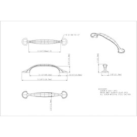 Elements 647-96PC Watervale Collection Pull, Polished Chrome