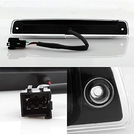 AKKON - For [LED Set] 94-01 Dodge Ram Black Bezel C-Shape Light Tube Tail Lights + 3rd Brake Lamp