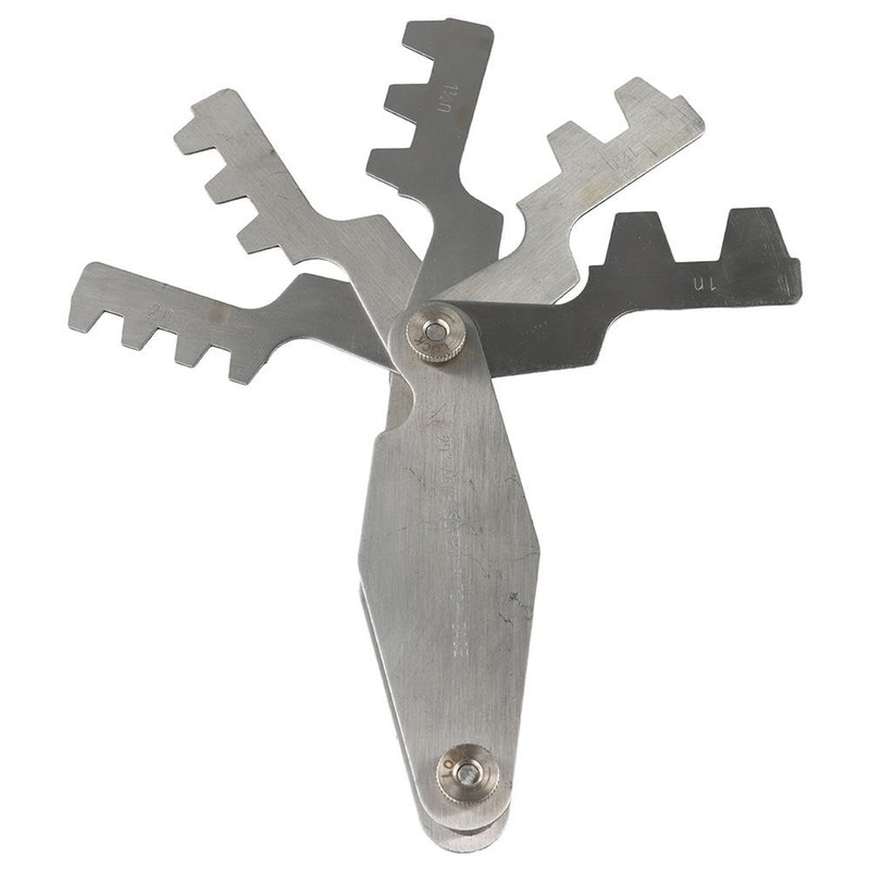 HOBBYIN 16pcs 29 Degree Acme Screw Pitch Gauge, Stainless Steel