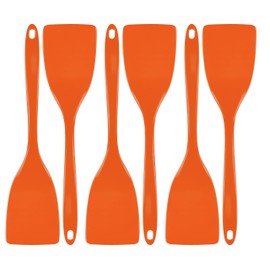 Spatula, Turner for Non-stick pans, Heat Resistant, BPA Free Melamine Utensil with Ergonomic Handle, 11 inch, Set of 6 by Reston Lloyd, Orange