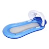 CAWKAY Boat Float with Backrest Transparent Bottom Float with Sun