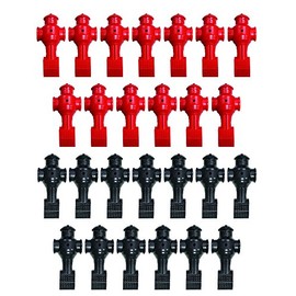 Shelti Foosball Men - Black & Red - Set of 26