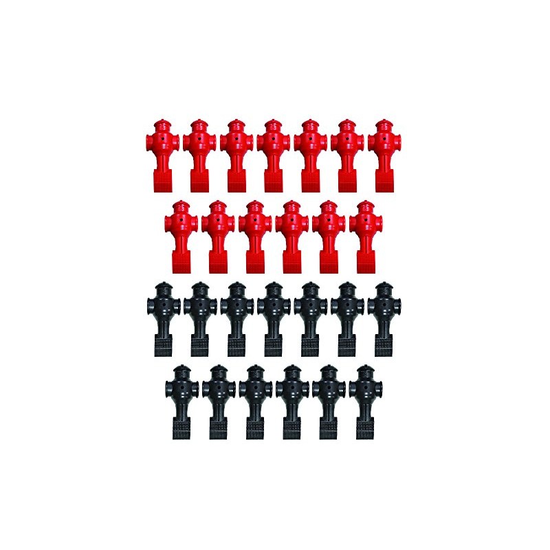 Shelti Foosball Men - Black & Red - Set of