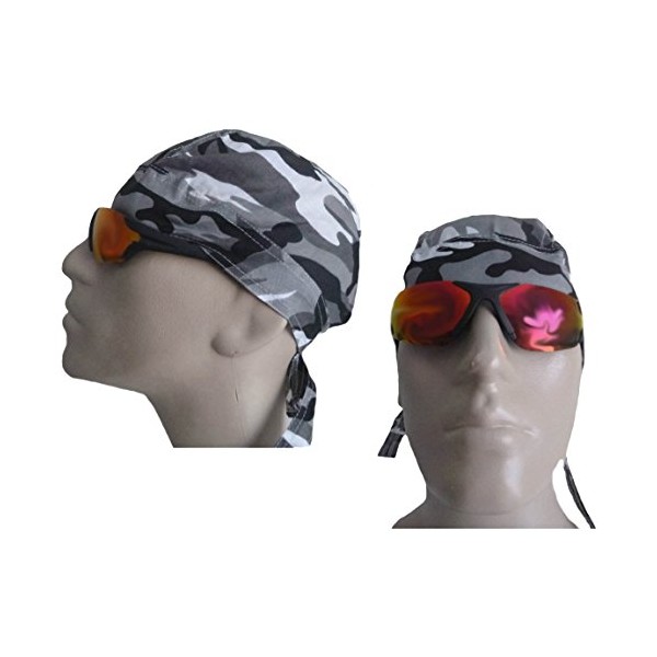 Buy Caps and Hats Gray Camo Do Rag Camouflage Grey