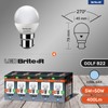 5X B22 BC Golf LED Bulbs 5W Cool White Daylight