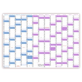 School Year Calendar August 2016 2016/17 Folded – A1 Size 841 x 594 mm) to August 2017 year wall calendar planner for Students and Teachers