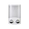 Croydex Double Soap Dispenser, Shower Dispenser Wall Mounted, Lifts Off