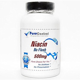 No Flush Niacin 500mg // 200 Capsules // Pure // by PureControl Supplements