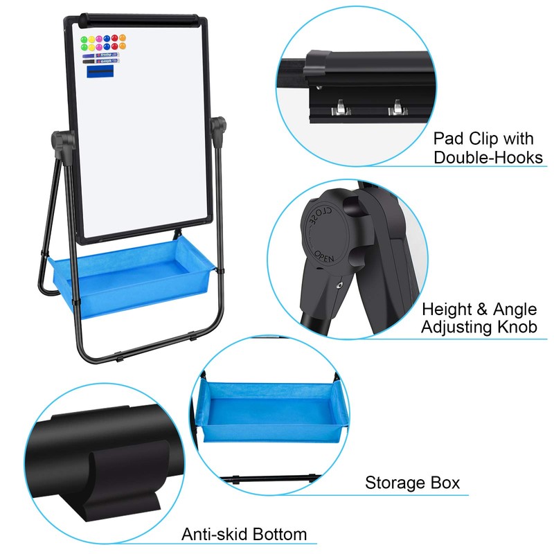 Dry Erase Board with Stand - Double Sided 28"x20" Portable