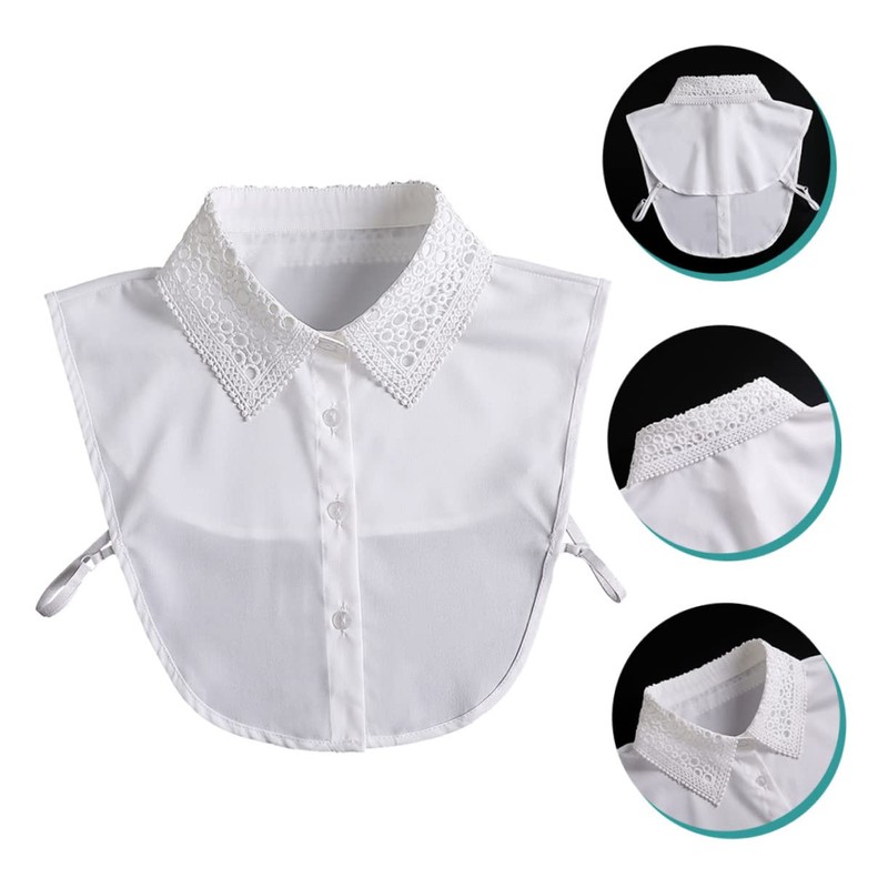 Artibetter Detachable White Fake Collar for Women Shirt Collar Accessory