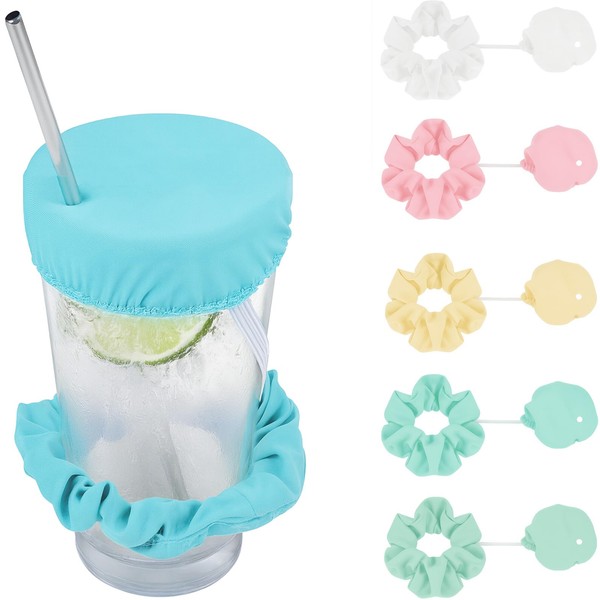 Pack of 6 Drop Protection, Hair Bands with Drink Lid,