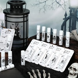 60 Pack Halloween Party Favors Bulk Skull Lip Balms Gifts Vintage Spooky Halloween Party Gifts Appreciation Goodies Stuffers Small Thank You Presents for Women Men Staff Coworkers Adults