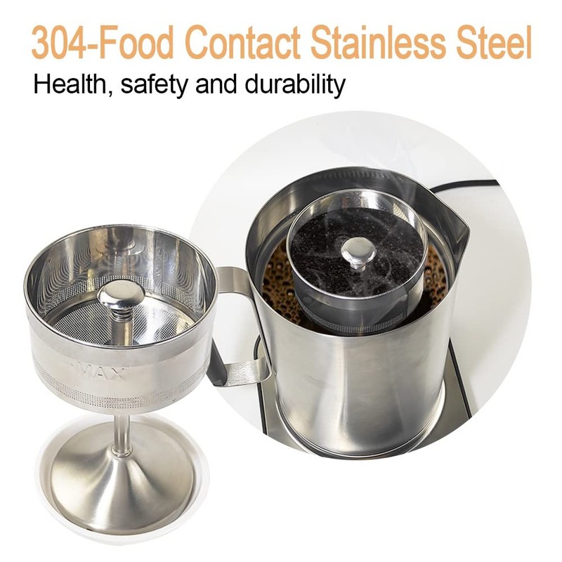 Sulypo Electric Percolator Coffee Maker with Double Layer Stainless Steel,