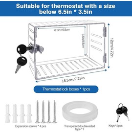 Bloqueo Termostato Con Llave Cubierta Termostato Universal Transparente Gran Para Termostato En La Pared Protección Caja Transparente Con Cerradura Combinación Protectores Restaurantes (1 Pcs)