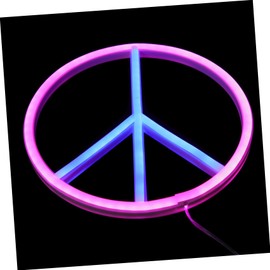 peace symbol neon sign bar hotel light decor LED neon lights rainbow neon sign peace neon lights wedding decoration peace sign Decorative Lights woman window light Battery Acrylic