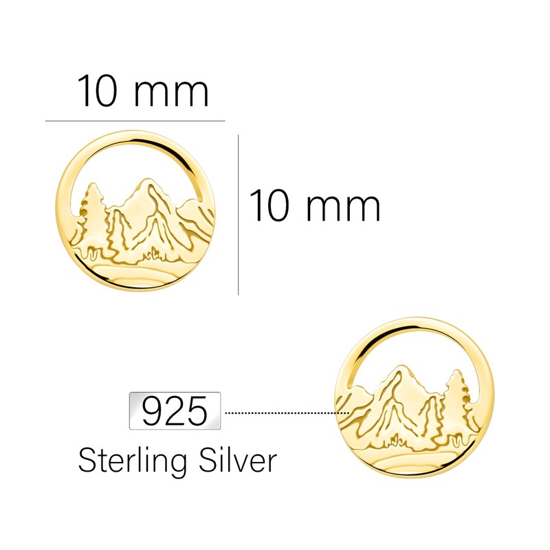 SOFIA MILANI - Women's Earrings 925 Silver - Mountain Stud