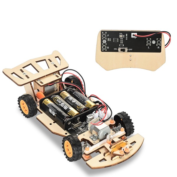 Self-Centering Steering Remote Control Car，STEM Projects for Kids Ages 8-12，Engineering