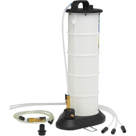 Mityvac MV7300 Pneumatic 2.3 Gallon Venturi Vacuum Pump Fluid Evacuator, Uses Compressed Air, Chemical-Resistant Polyethylene, Air Shut-Off Valve, Overflow Prevention, Quick-Drain Spout, Large Base
