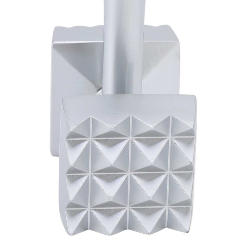 Meat Tenderizer Dual Sided Zinc Alloy Ergonomic Rubber Handle Balanced