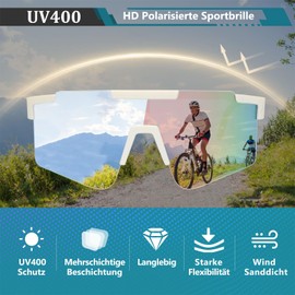 Yelid Cycling Glasses Quick Glasses Rave Sunglasses Men Women Windproof UV 400 Safety Glasses Sports Glasses for MTB Road Bike Cycling Ski Golf Running Fishing