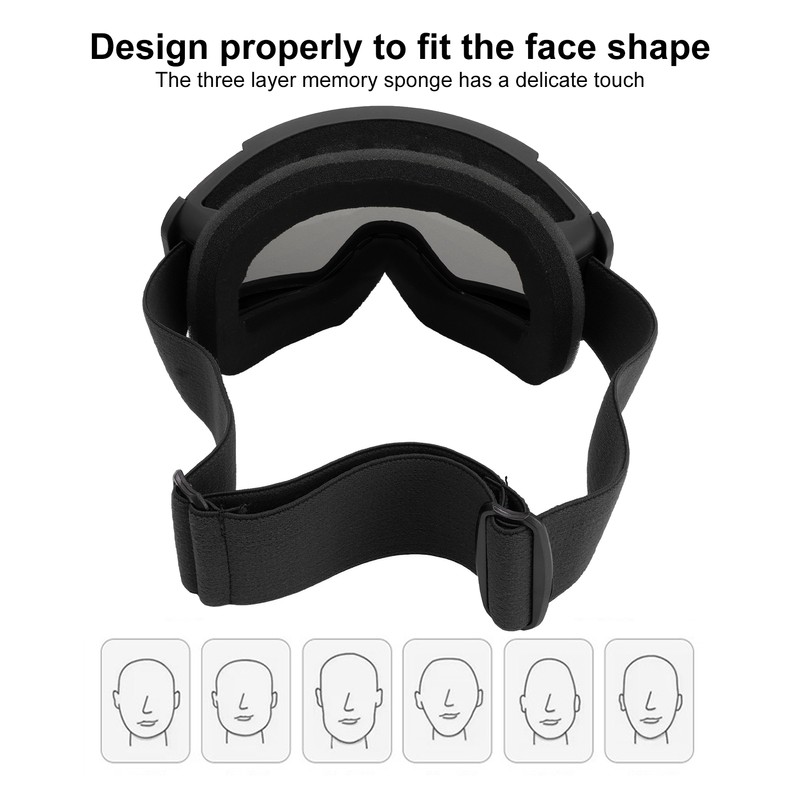 Adult Ski Goggles Double Layer Anti Fog Large Field Cylindrical