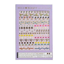 Deco Beauty Stay Groovy Nail Stickers - Trendy, Long-Lasting Nail Art Decals – Easy DIY Application for Salon-Quality Manicures