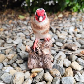 Vivid Arts - Singing Songbird – Realistic Goldfinch Bird Ornament – Pet Pal Collection