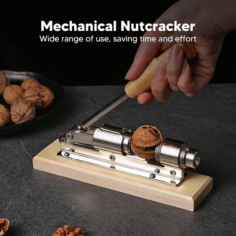 Cascanueces Mecánico de Escritorio, Herramienta para Romper Nueces, Abridor de
