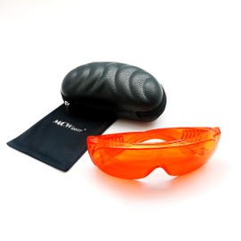 MCWlaser 190-540nm Laser Safety Glasses Goggles OD6+ For UV light Violet Blue Green Laser 405nm 445nm 450nm 473nm 532nm Absorption Type EP-3 Style 6