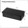 Steel Storage Box with Hinged Lid, Metal Container for Scrapbook