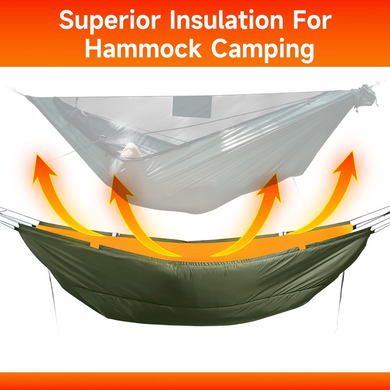 Travel Bird Hammock Underquilt for Camping Hammock, Warm Insulation Ultralight