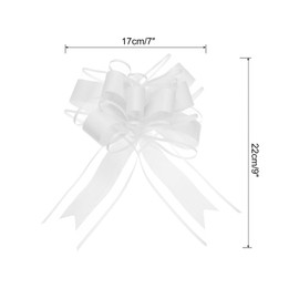 sourcing map 20pcs 9 Inch Extra Large Pull Bow Gift Wrapping Big Organza Bows Ribbon White for Wedding Baskets Presents Christmas Party
