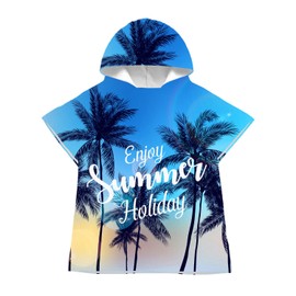 LOMTRATS Quick Dry Surf Poncho Wrap Robe Hoodie for Adults Men Women or Families Microfiber Swimming Beach Surfing Diving Bathing at Home