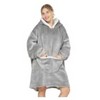 Premium Hoodie Blanket Reversible - One Size Fits All, Grey