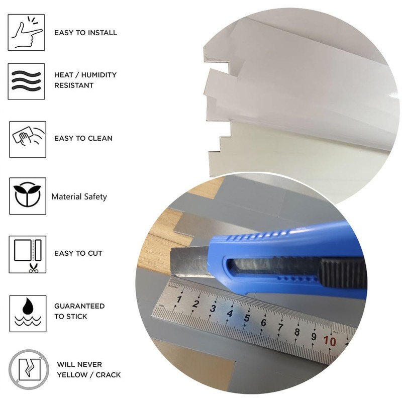 weimeisc 10-Sheet Peel and Stick Backsplash Tile, PVC Mixed Metal