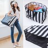Habiz Mesh Beach Bag / Waterproof Water Play Big Beach Bag Stripe Mesh Beach Bag Navy L 2ea