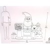 HOME ACCENTS 6.5 FT LED SANTA REINDEER CHRISTMAS TREE SCENE