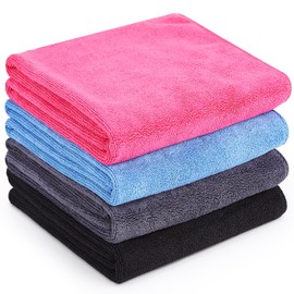 4 Pack Microfibre Gym Towel Fast Drying, 75x35 cm Fast Drying Sports Gym Towel for Men Women, Super Absorbent Workout Towels for Yoga Travel, Gym Fitness, Camping(4 Colors)