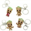 Unbranded 4-Pack Baby Groot Keychain Groot Key Ring