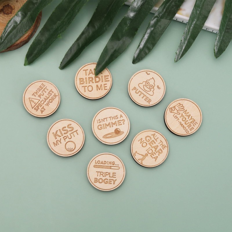 SG Store Golf Ball Markers Golf Markers, Laser Engraved Round