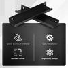 JIZZU 12 Pack Concealed Kitchen Door Handles, Black Cabinet Handles,