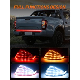 48 Inch Truck Tailgate Light Bar, 432PCS LED Brake Light Strip Waterproof Turn Signal Strobe DRL Lights LED Tailgate Light Strip for Truck Pickup Accessories