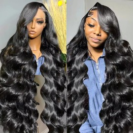 Nognut 13x6 Body Wave Lace Front Wigs Human Hair Pre Plucked 200% Density Frontal Human Hair 13x6 Transparent Frontal Wigs Human Hair for Women 26 Inch