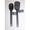 CWC 2 pc Black Silicone Spoon & Slotted Turner Set