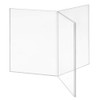 Zeigis® Advertising Stand Acrylic Glass 3-Sided DIN A5 / Star-Shaped