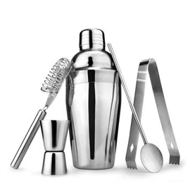 5Pcs Cocktail Shaker Set Cocktail Making Bar Set Cocktail Gift Set for Beginners or Bartender