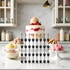 100Pcs Black Plastic Mini Ice Cream Spoons Dessert Shovels Pudding