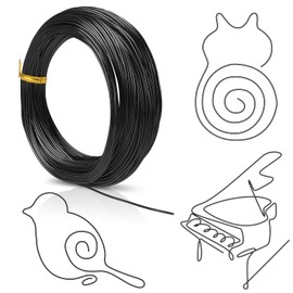cobee 18 Gauge Jewelry Wire for Jewelry Making, Aluminum Craft Wire for Jewelry, Bendable Beading Wire for Floral Making, Modelling, Wreath Making, Wire Wrapping(1mm x 30 m,Black)
