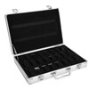 DAUERHAFT Watch Storage Box, 24 Grids Aluminum Alloy Suitcase Watch