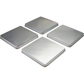 Reston Lloyd Square Gas Stove Burner Covers, Set of 4, Stainless Steel Look